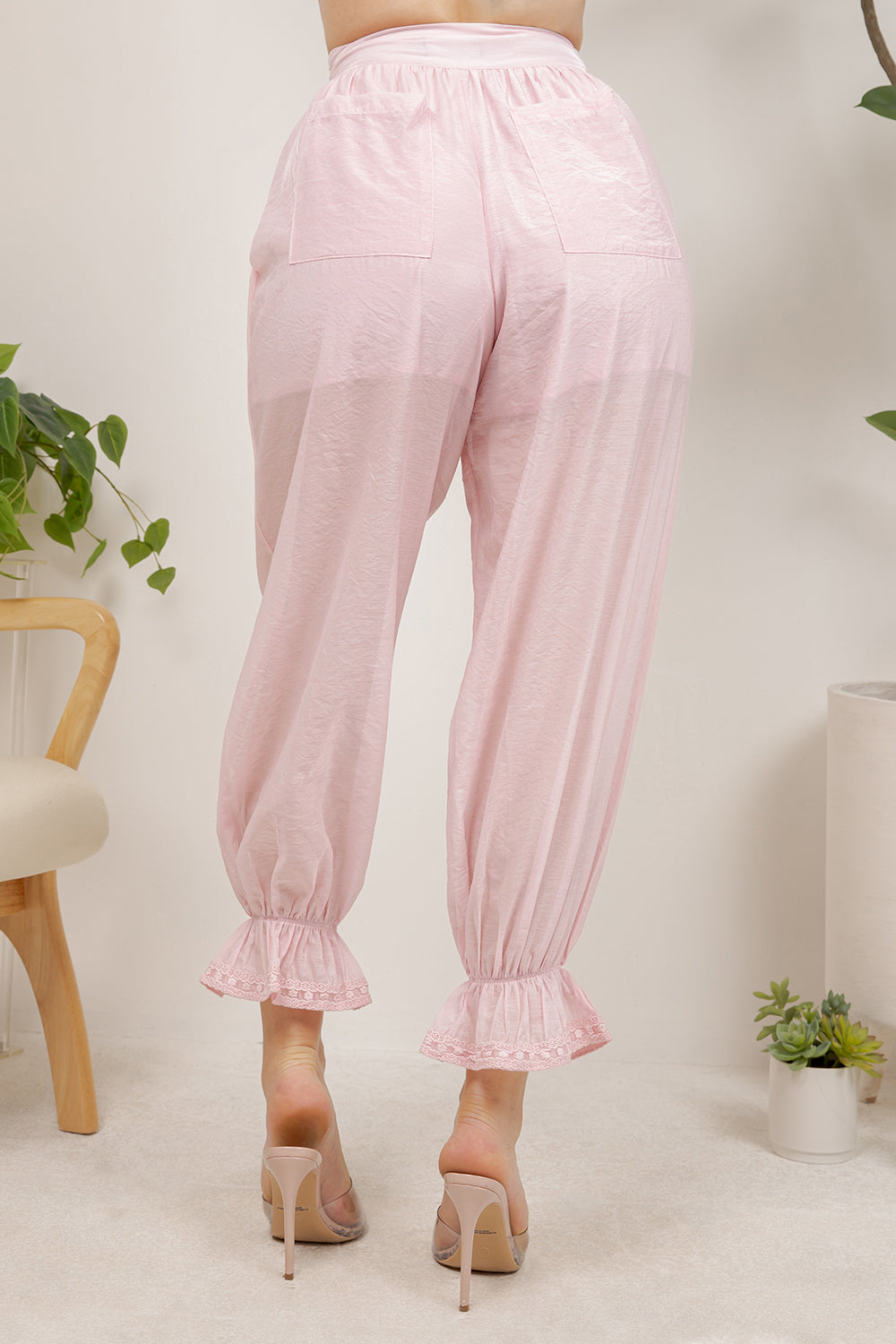 Balboa Fashion Thian Sheer Balloon Pants - Yellow