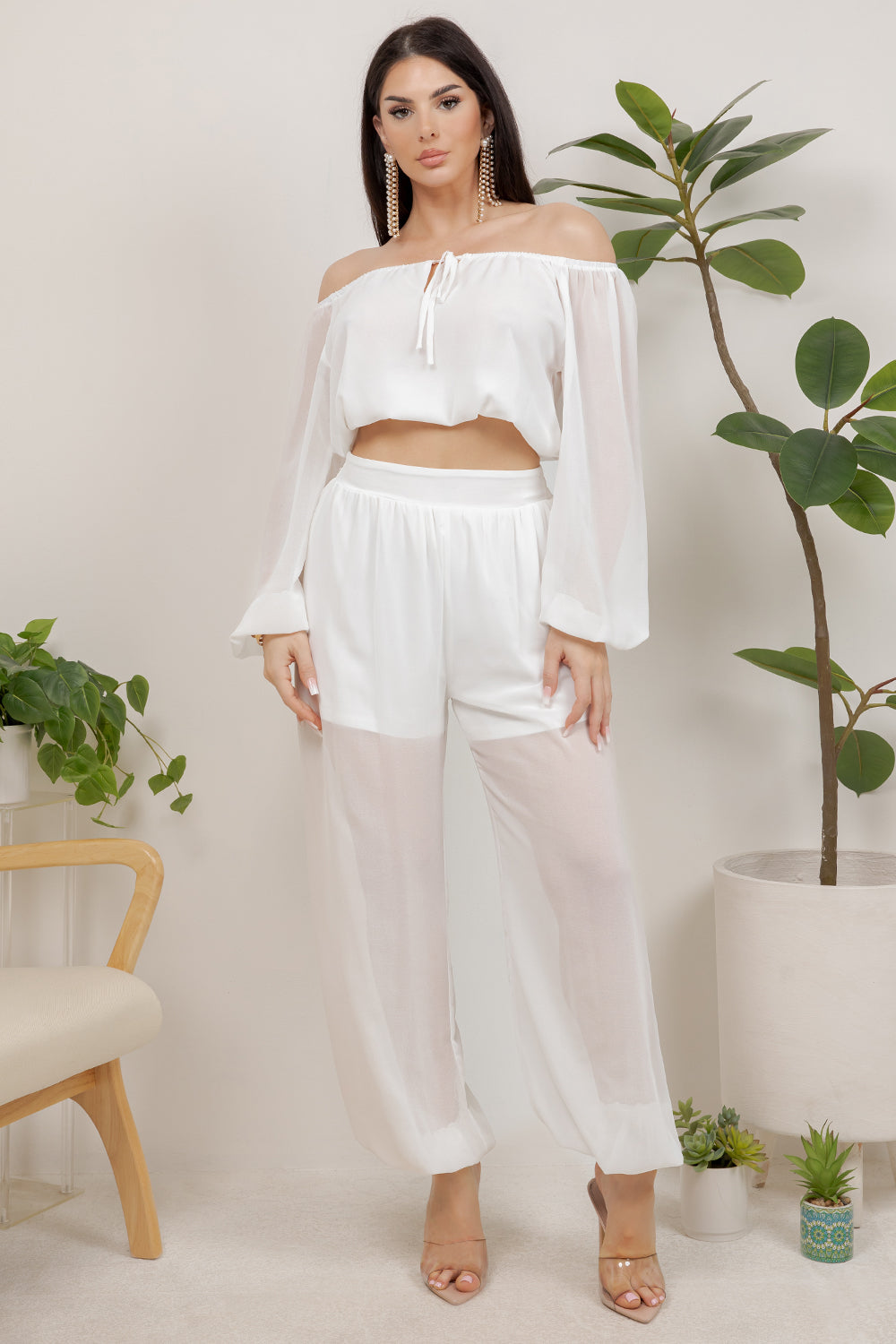 Balboa Fashion Orion Two-Piece Jogger Set - Off White