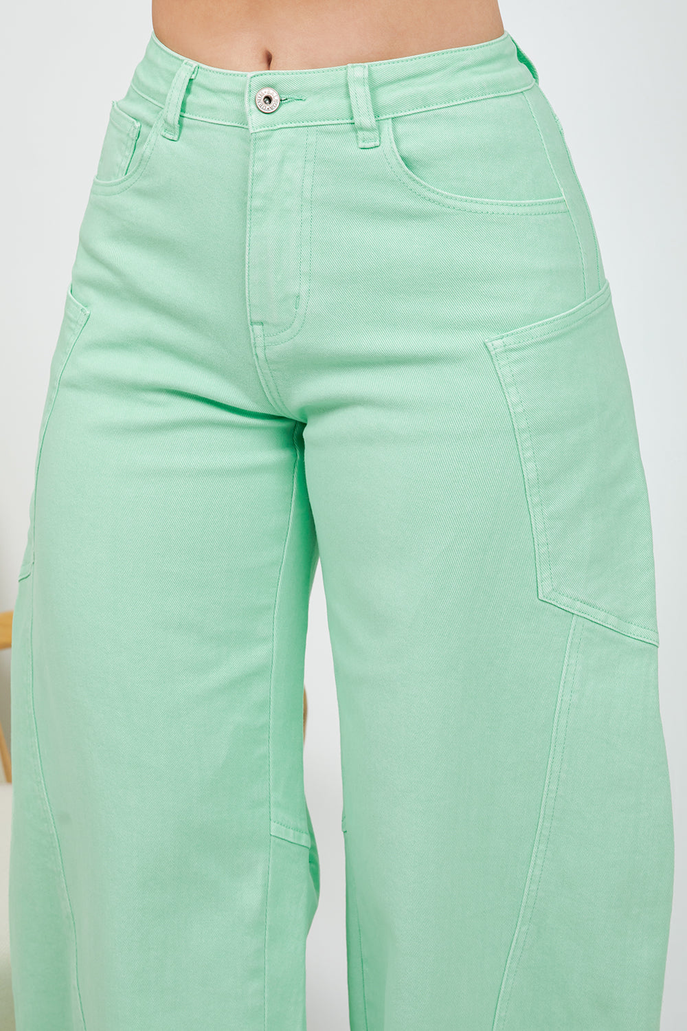 Balboa Fashion Rosalia Stretch Bubble Jean - Mint