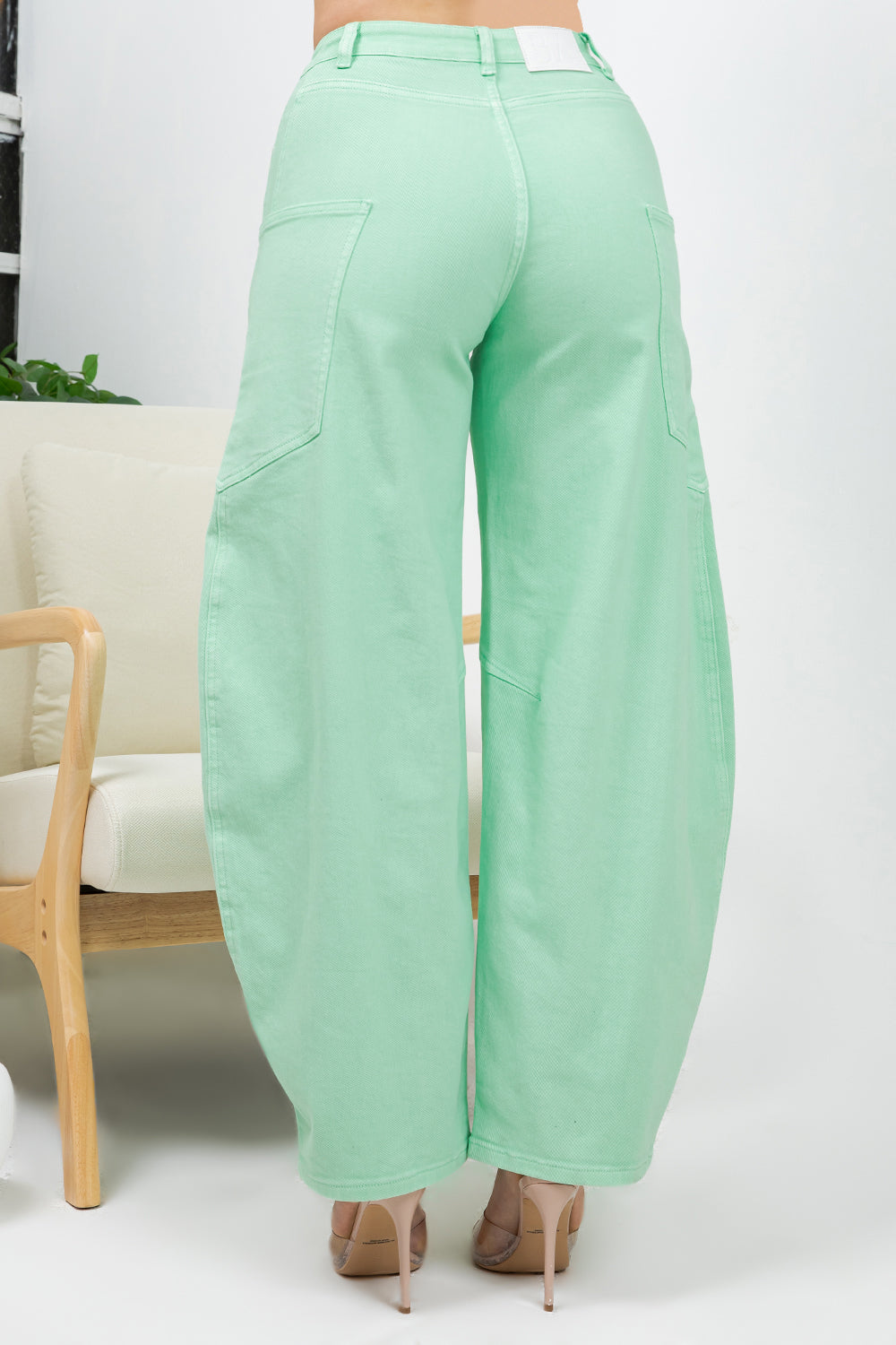Balboa Fashion Rosalia Stretch Bubble Jean - Mint