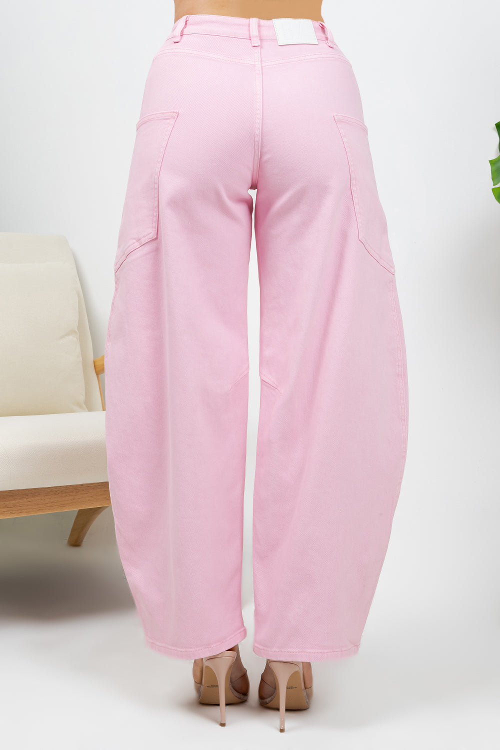 Balboa Fashion Rosalia Stretch Bubble Jean - Pink