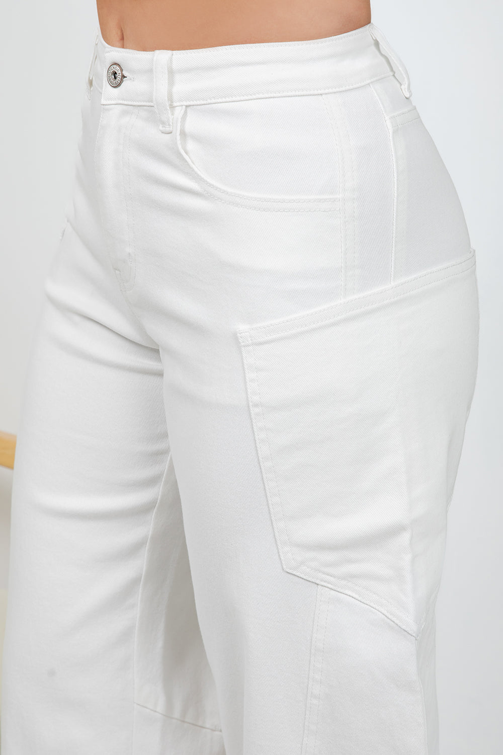 Balboa Fashion Rosalia Stretch Bubble Jean - White