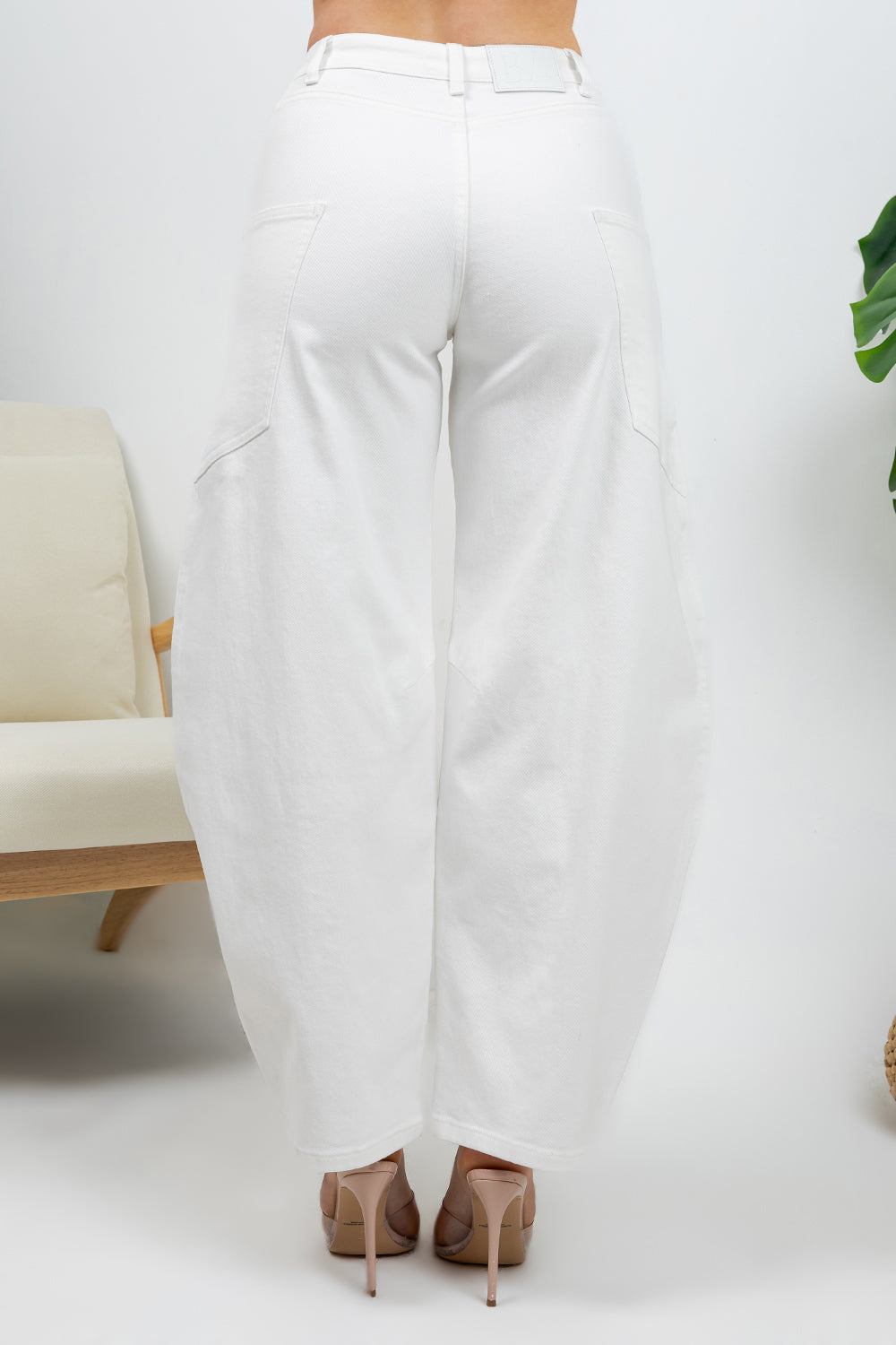 Balboa Fashion Rosalia Stretch Bubble Jean - White
