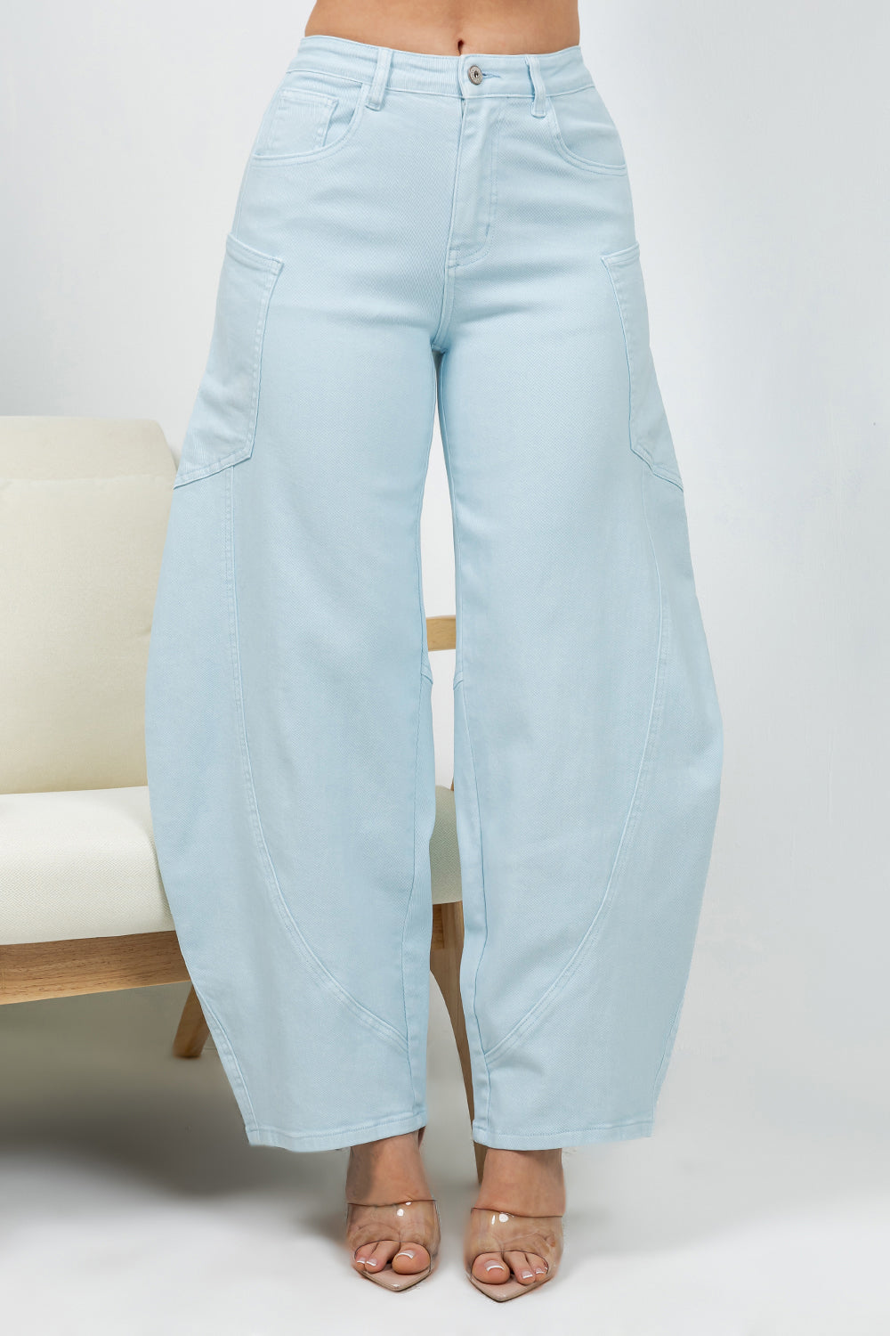 Balboa Fashion Rosalia Stretch Bubble Jean - Blue
