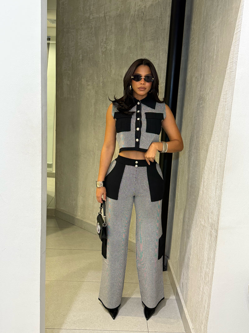 Lulu knit lounge 2 piece set pants and top