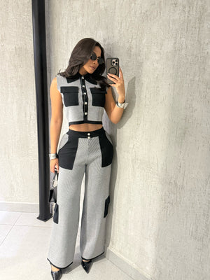 Lulu knit lounge 2 piece set pants and top