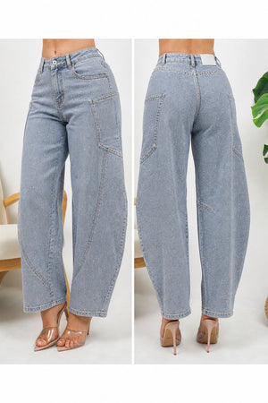 Farina Rhinestones bubble jeans