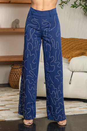 Embellishment high waisted pants