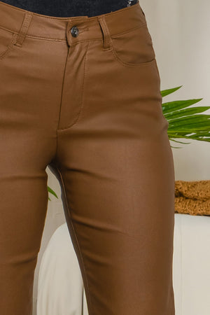 Beyonce faux leather straight pants