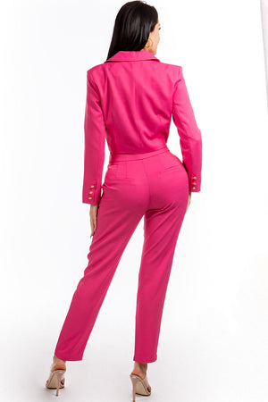 Nuuk Pants suits set with gold button