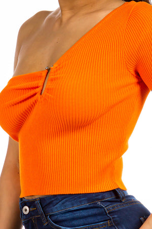 Tallin One shoulder knit top