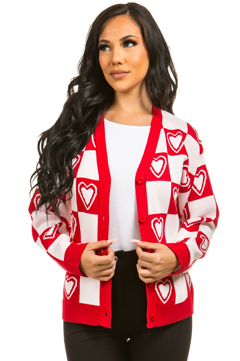 Moscu heart cardigan sweater